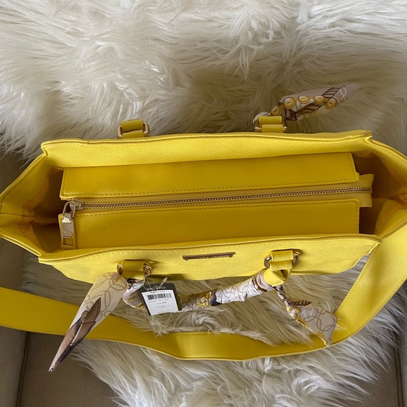 Yellow BCBG Large Tote Bag with Scarf Handles - Picture 10 of 10